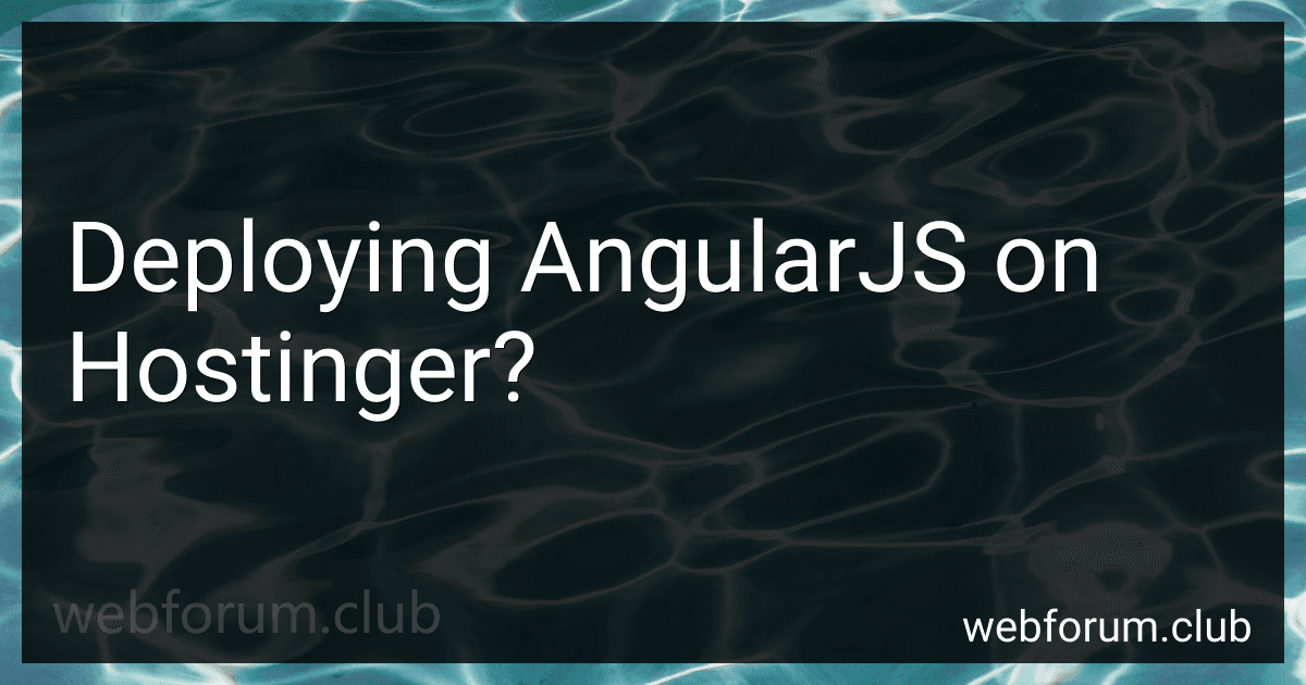Deploying AngularJS on Hostinger? image