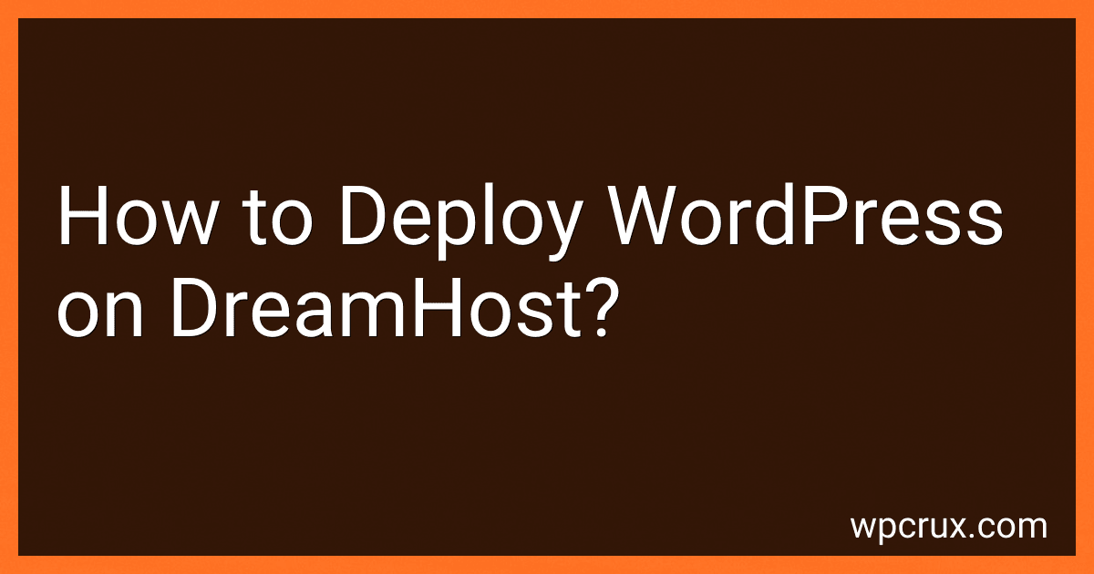 How to Deploy WordPress on DreamHost? image