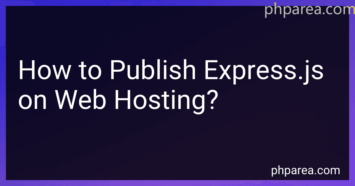 How to Publish Express.js on Web Hosting? image
