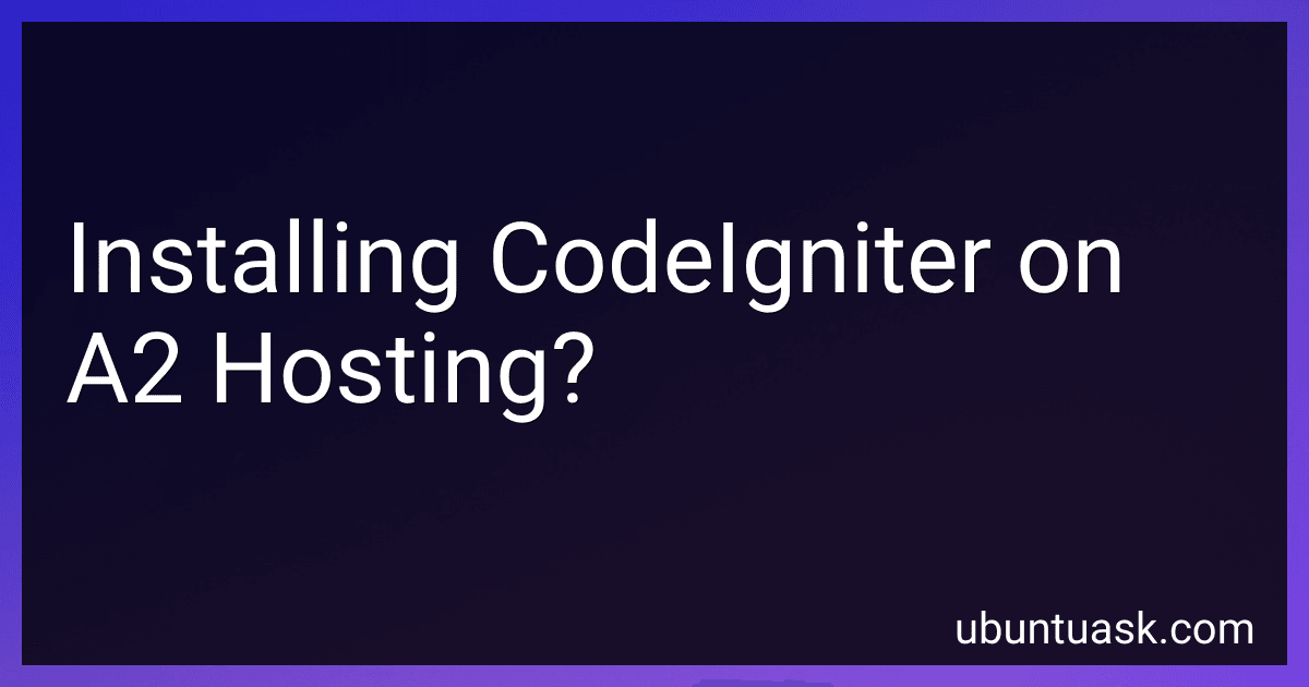 Installing CodeIgniter on A2 Hosting? image