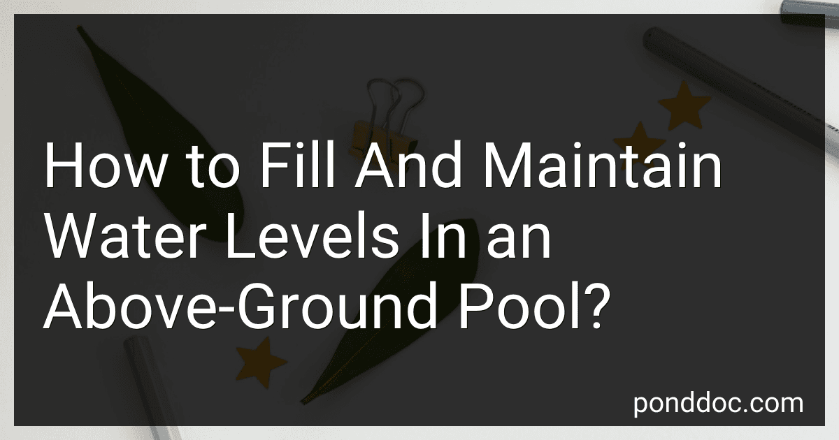 How to Fill And Maintain Water Levels In an Above-Ground Pool? image
