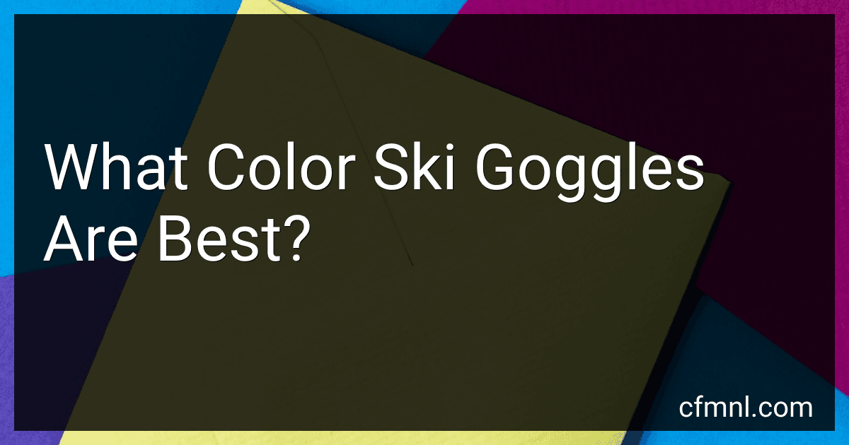 What Color Ski Goggles Are Best? preview