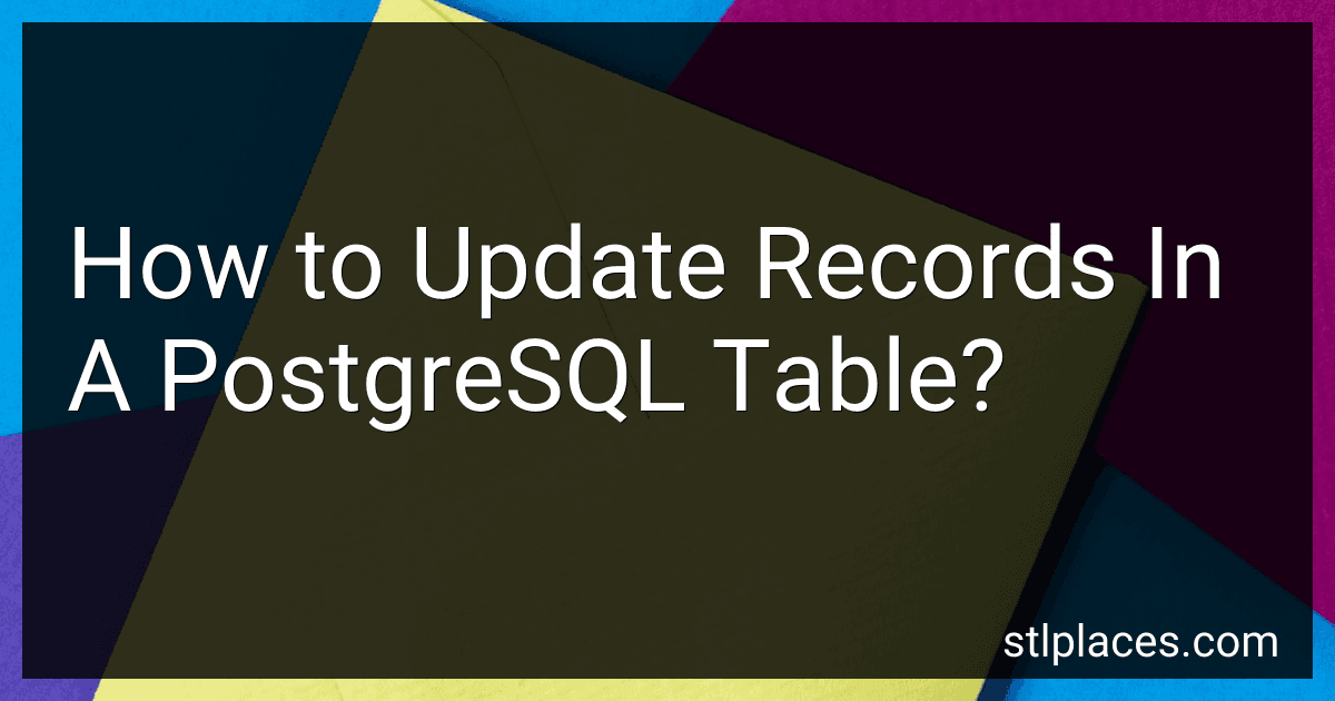How to Update Records In A PostgreSQL Table? image