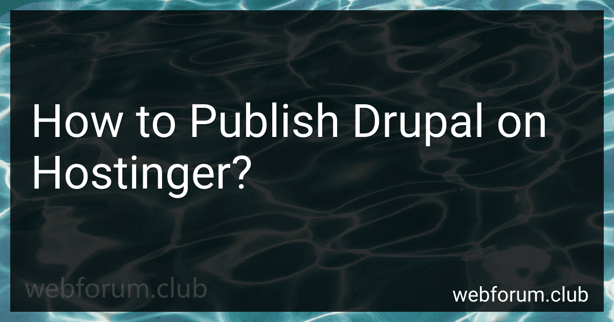 How to Publish Drupal on Hostinger? image