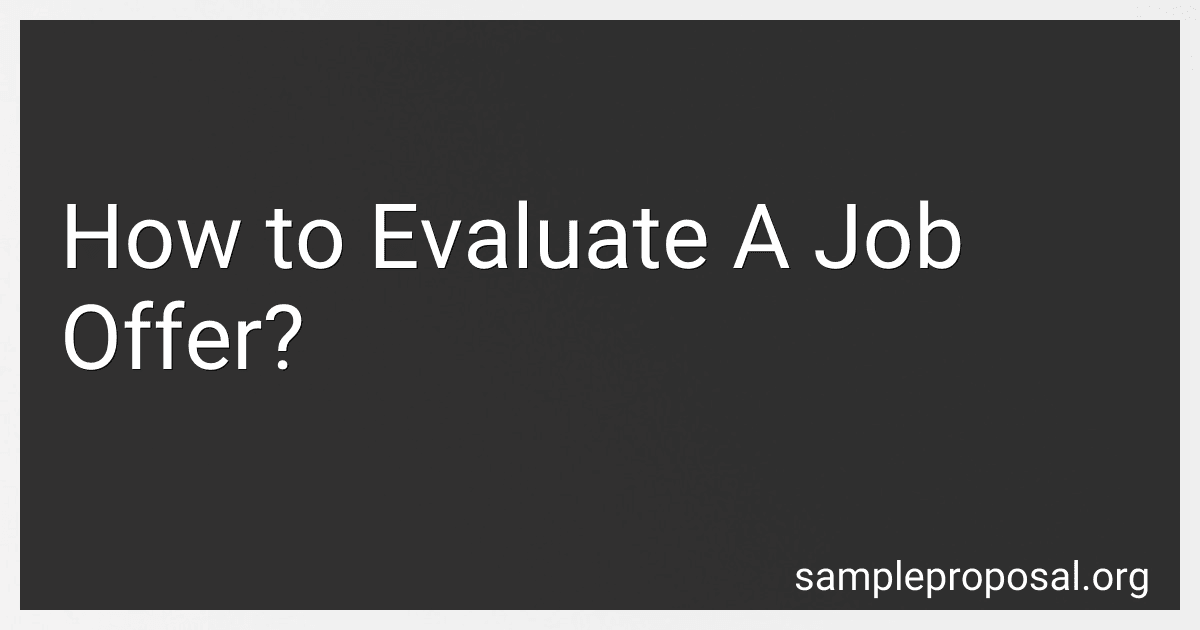 How to Evaluate A Job Offer? image
