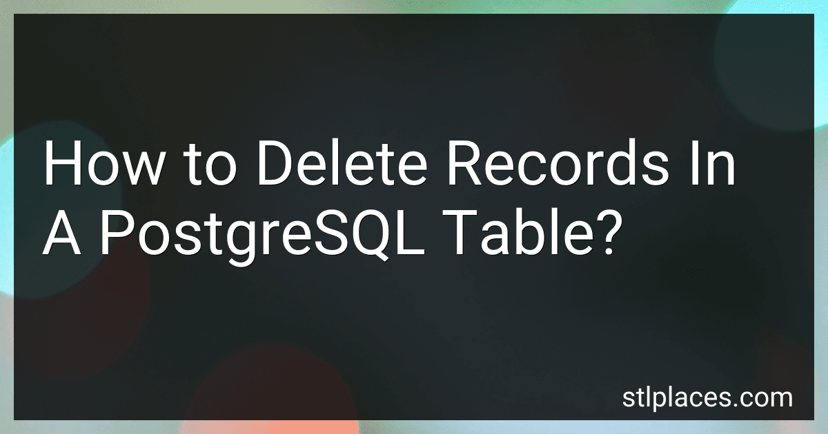 How to Delete Records In A PostgreSQL Table? image