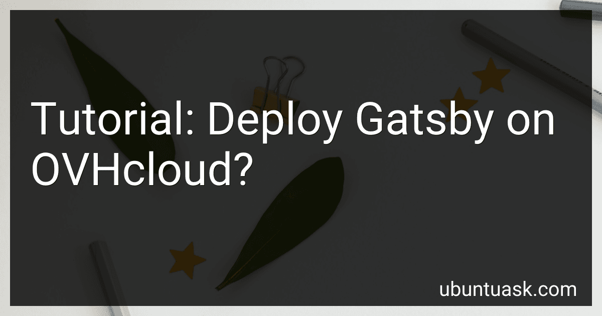 Tutorial: Deploy Gatsby on OVHcloud? image