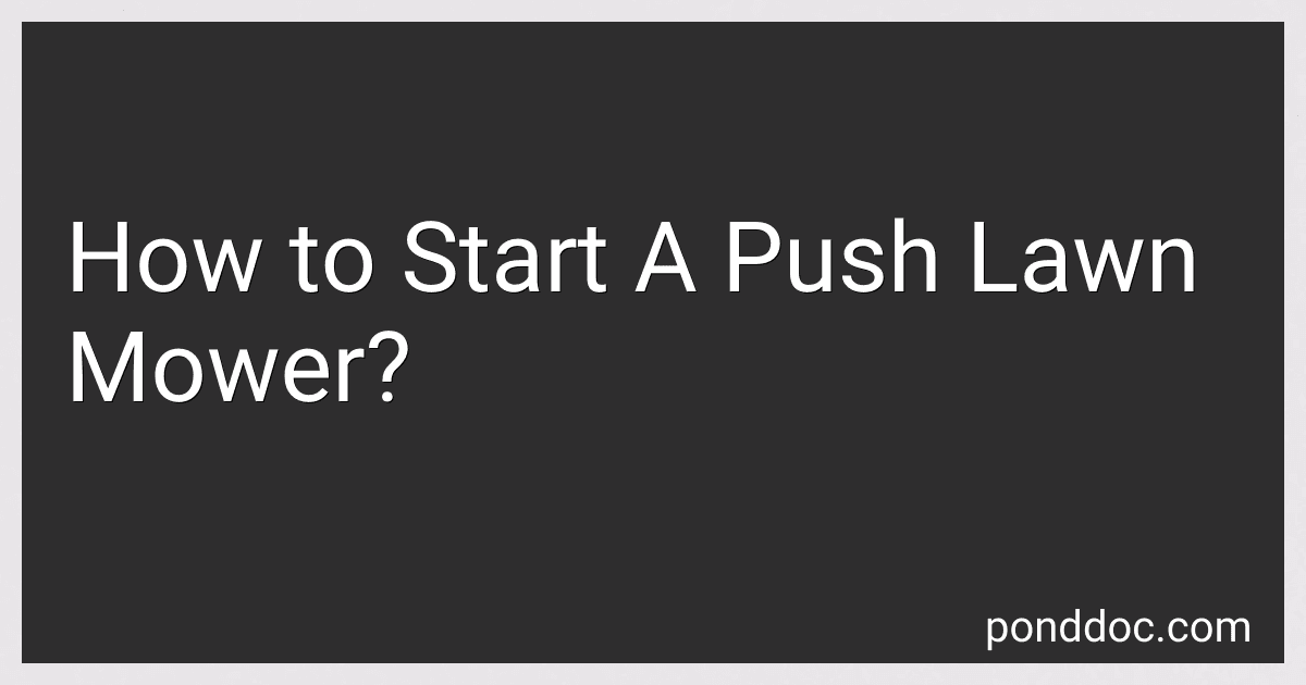 How to Start A Push Lawn Mower? image