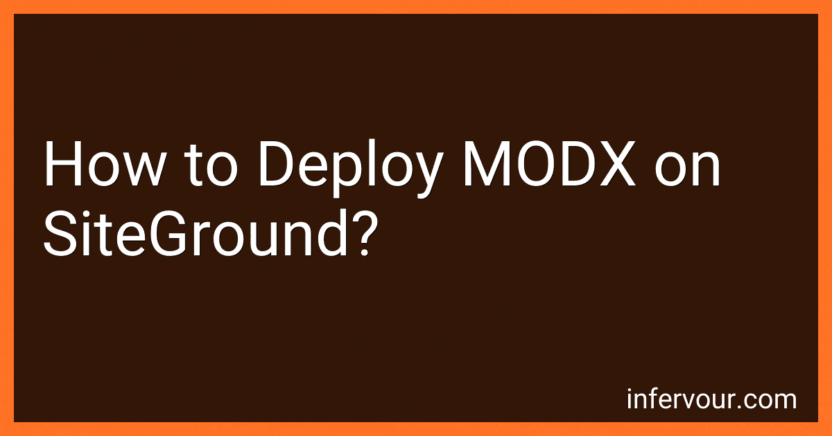 How to Deploy MODX on SiteGround? image
