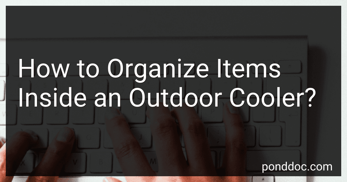 How to Organize Items Inside an Outdoor Cooler? image
