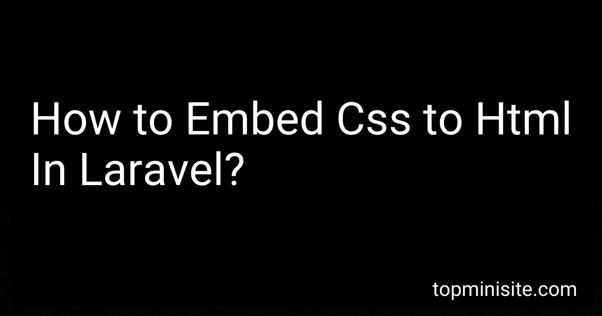 How to Embed Css to Html In Laravel? image