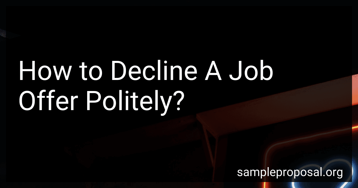 How to Decline A Job Offer Politely? image