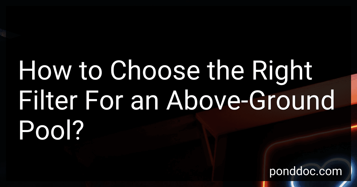 How to Choose the Right Filter For an Above-Ground Pool? image
