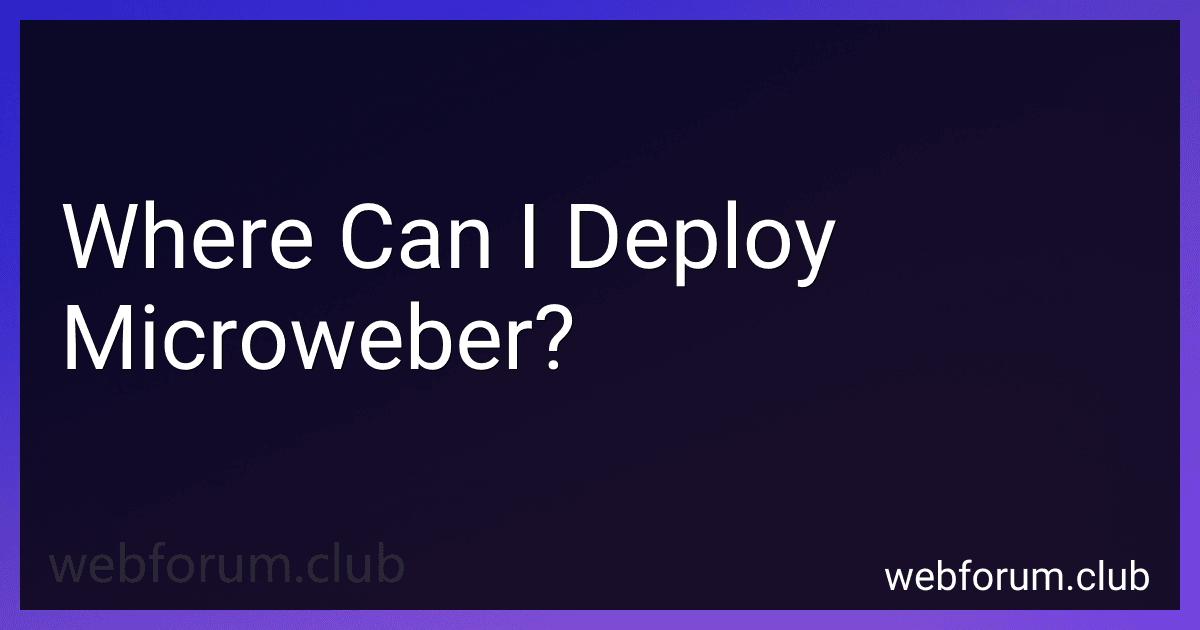 Where Can I Deploy Microweber? image
