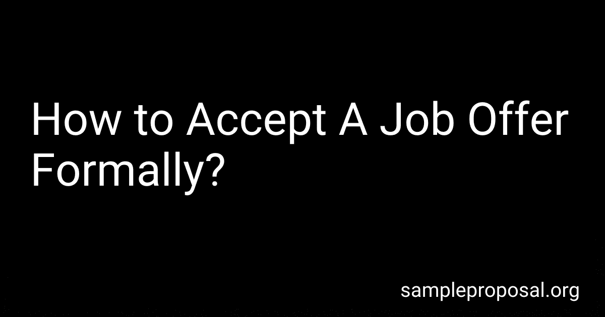 How to Accept A Job Offer Formally? image