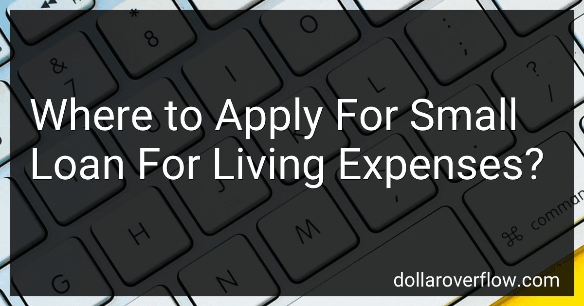 Where to Apply For Small Loan For Living Expenses? image