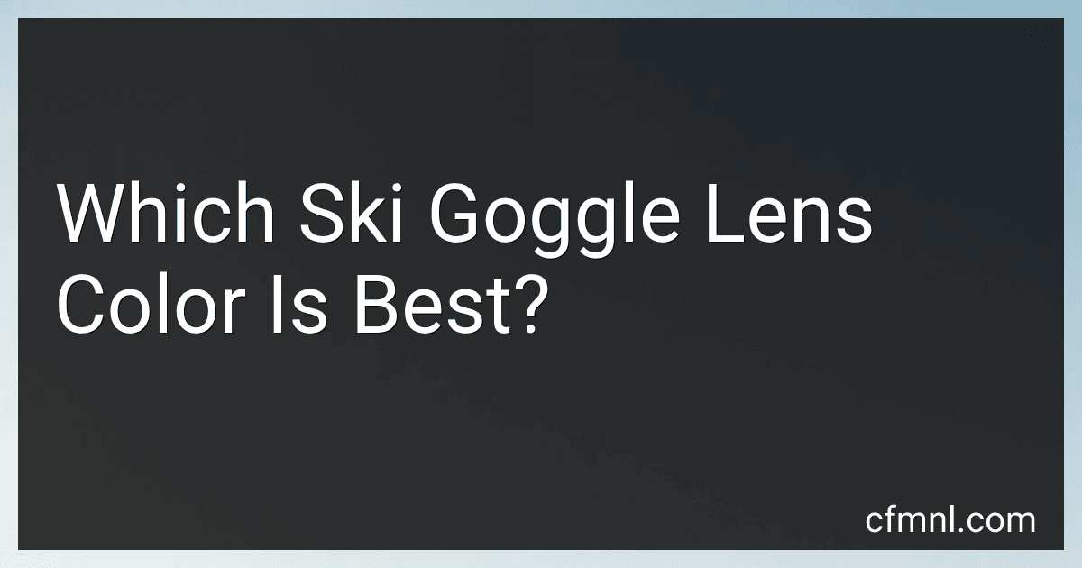 Which Ski Goggle Lens Color Is Best? image