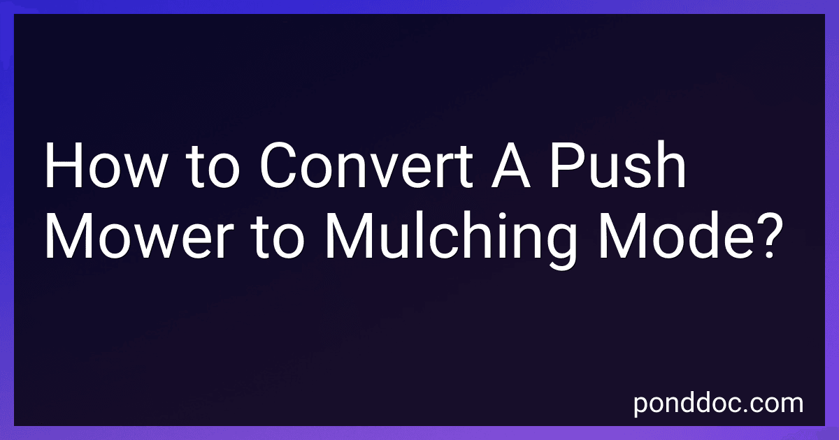How to Convert A Push Mower to Mulching Mode? image