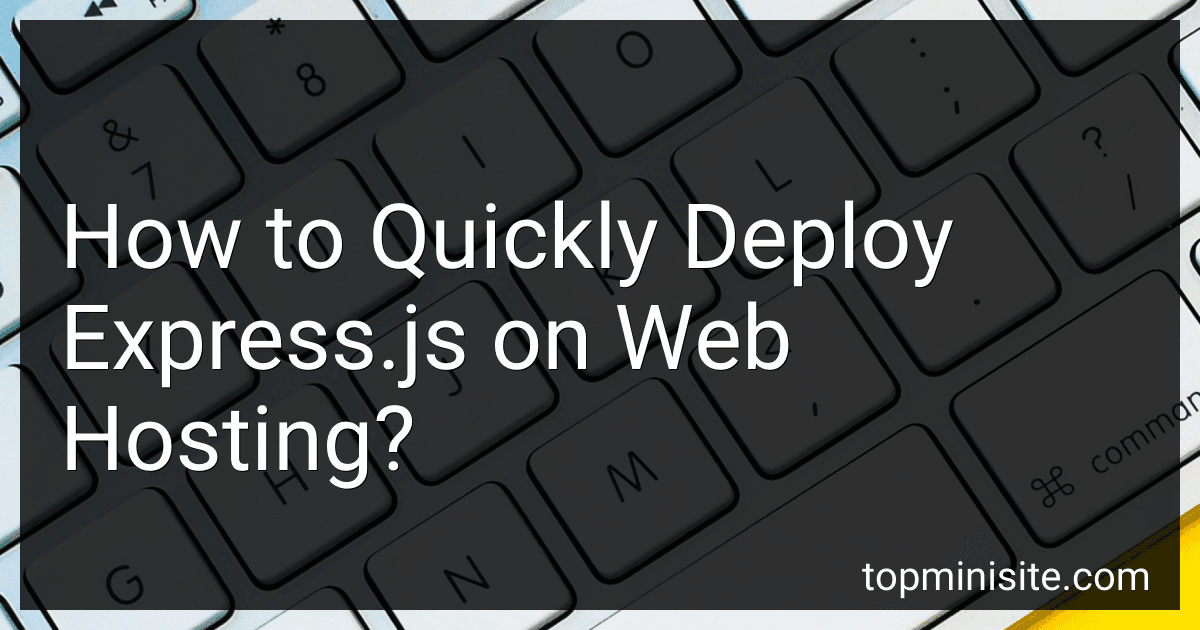 How to Quickly Deploy Express.js on Web Hosting? image