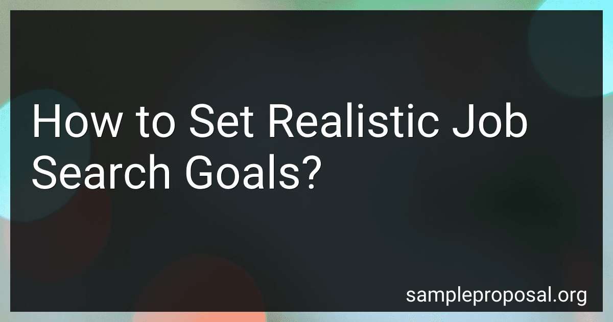 How to Set Realistic Job Search Goals? image