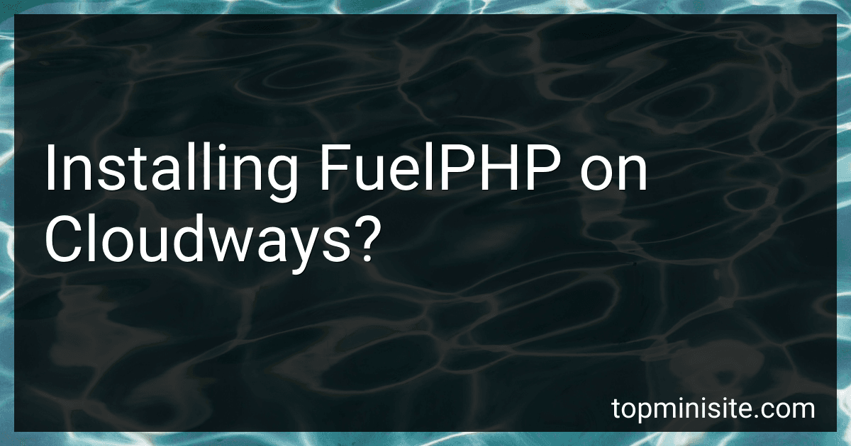 Installing FuelPHP on Cloudways? image