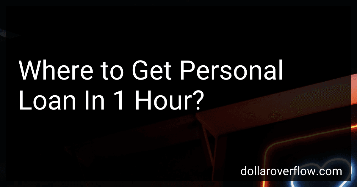Where to Get Personal Loan In 1 Hour? image