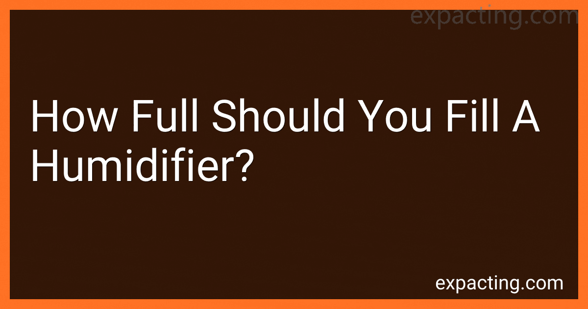 How Full Should You Fill A Humidifier? image