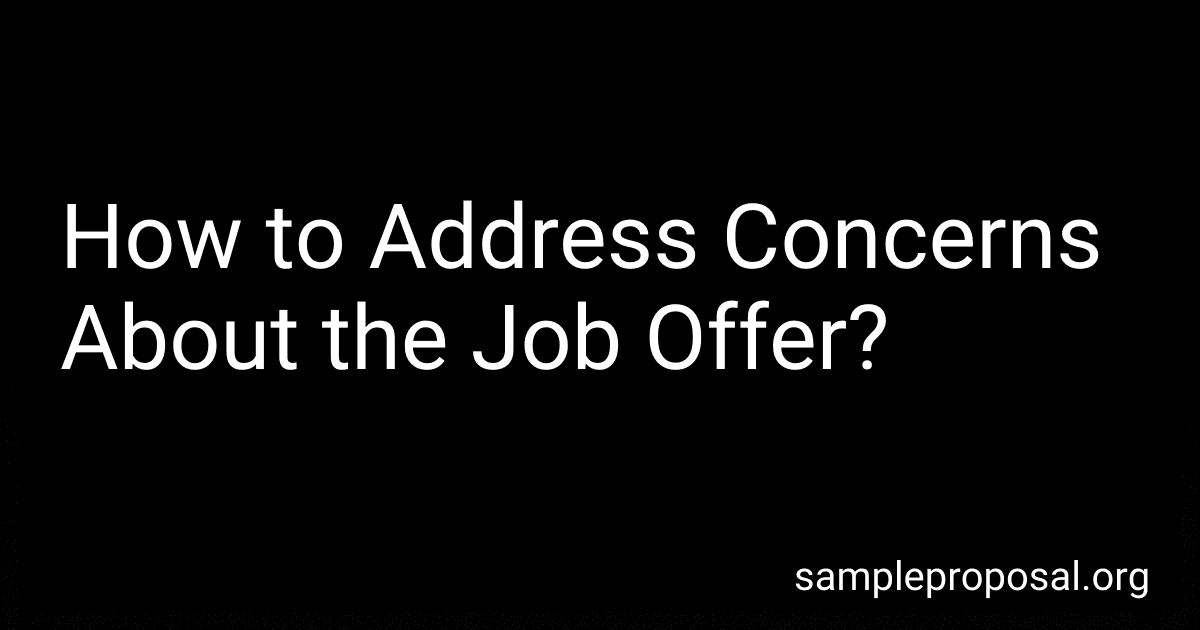 How to Address Concerns About the Job Offer? image