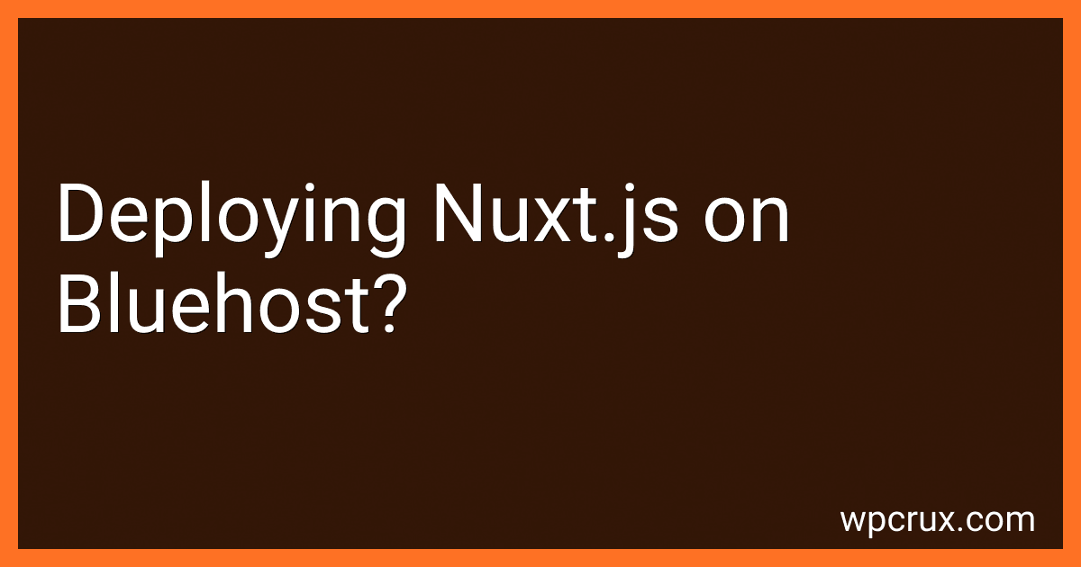 Deploying Nuxt.js on Bluehost? image