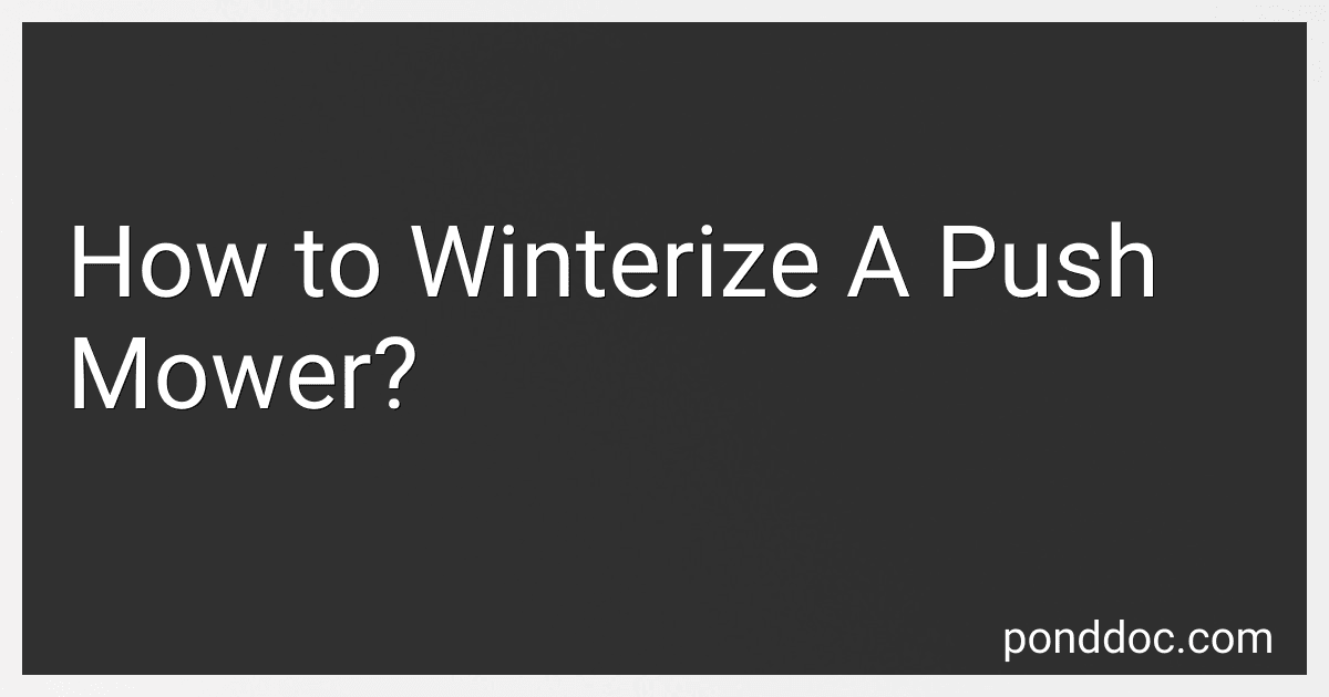 How to Winterize A Push Mower? image