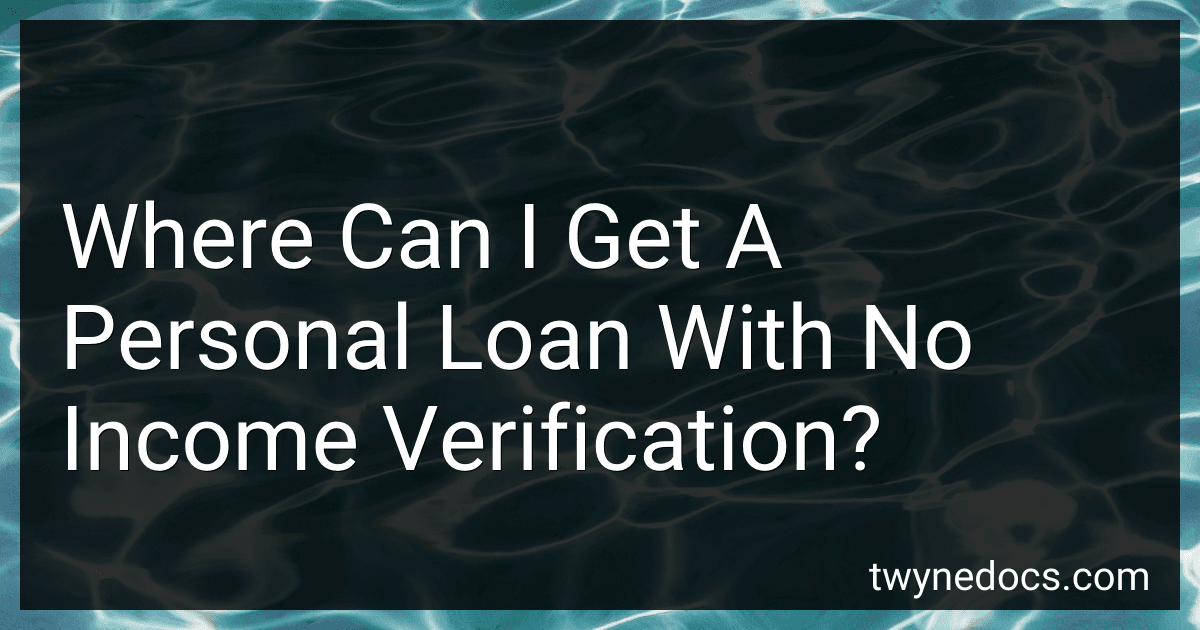 Where Can I Get A Personal Loan With No Income Verification? image