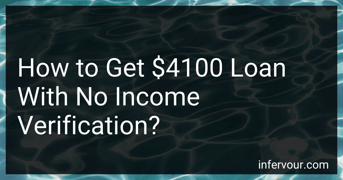 How to Get $4100 Loan With No Income Verification? image