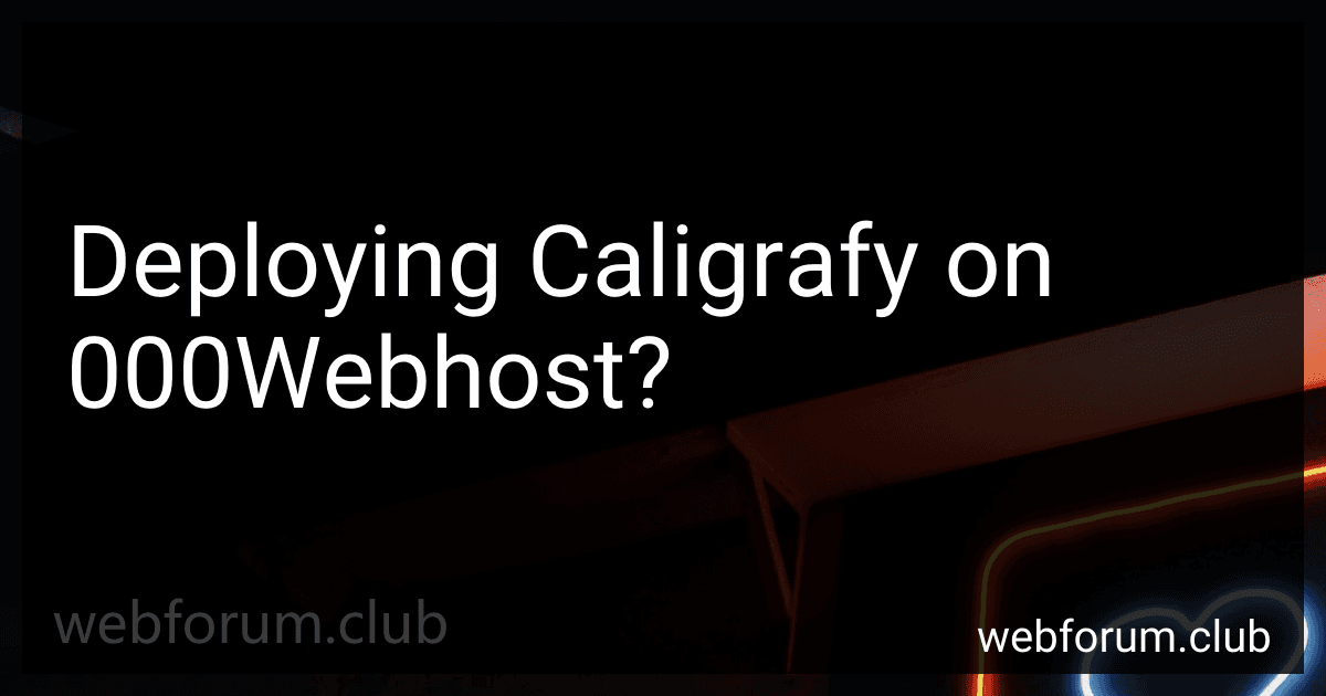 Deploying Caligrafy on 000Webhost? image