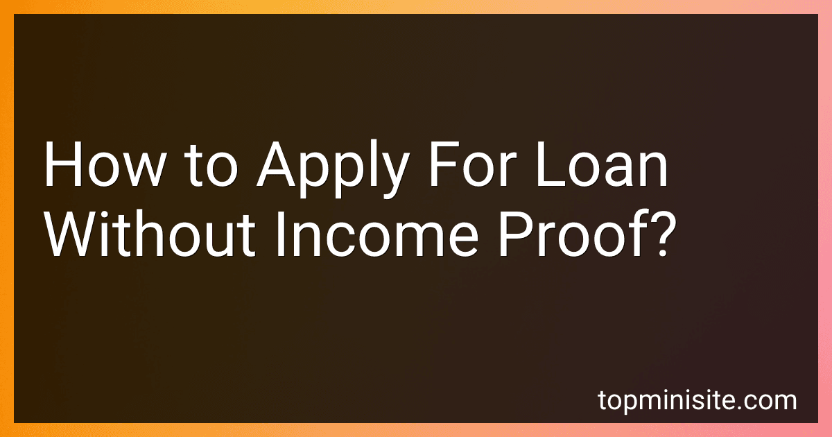 How to Apply For Loan Without Income Proof? image