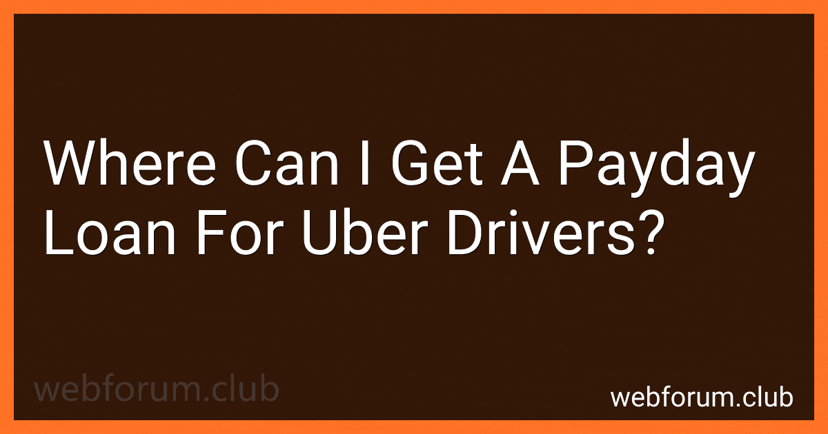 Where Can I Get A Payday Loan For Uber Drivers? image