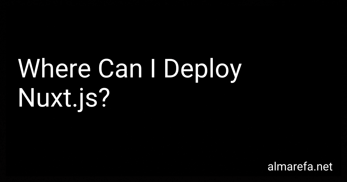 Where Can I Deploy Nuxt.js? image