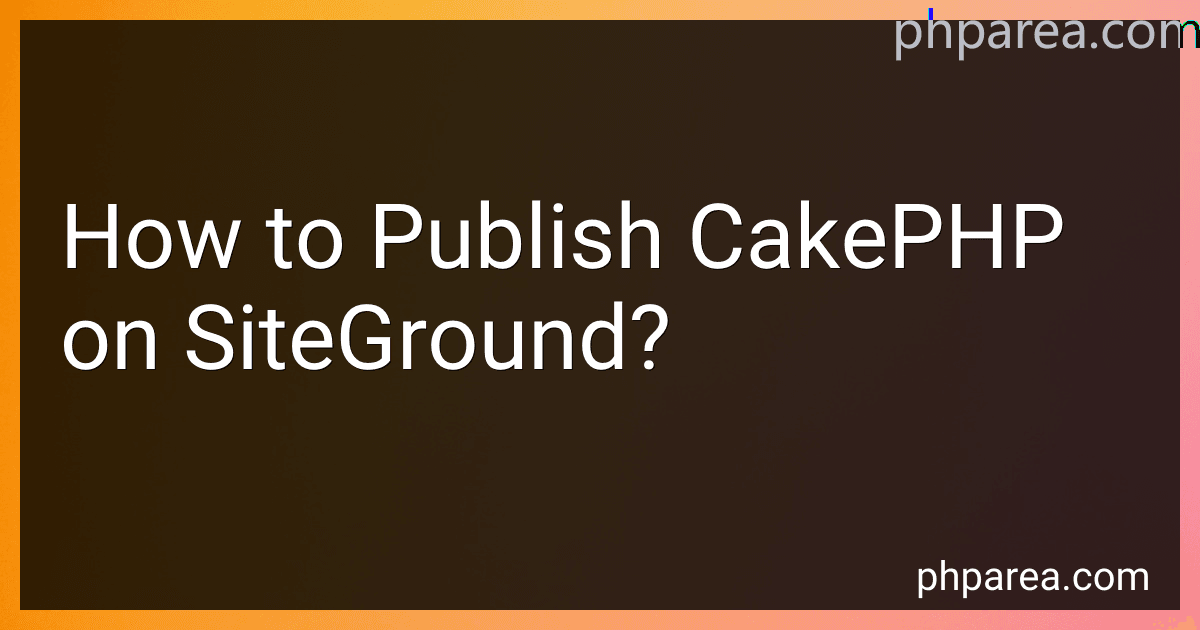 How to Publish CakePHP on SiteGround? image
