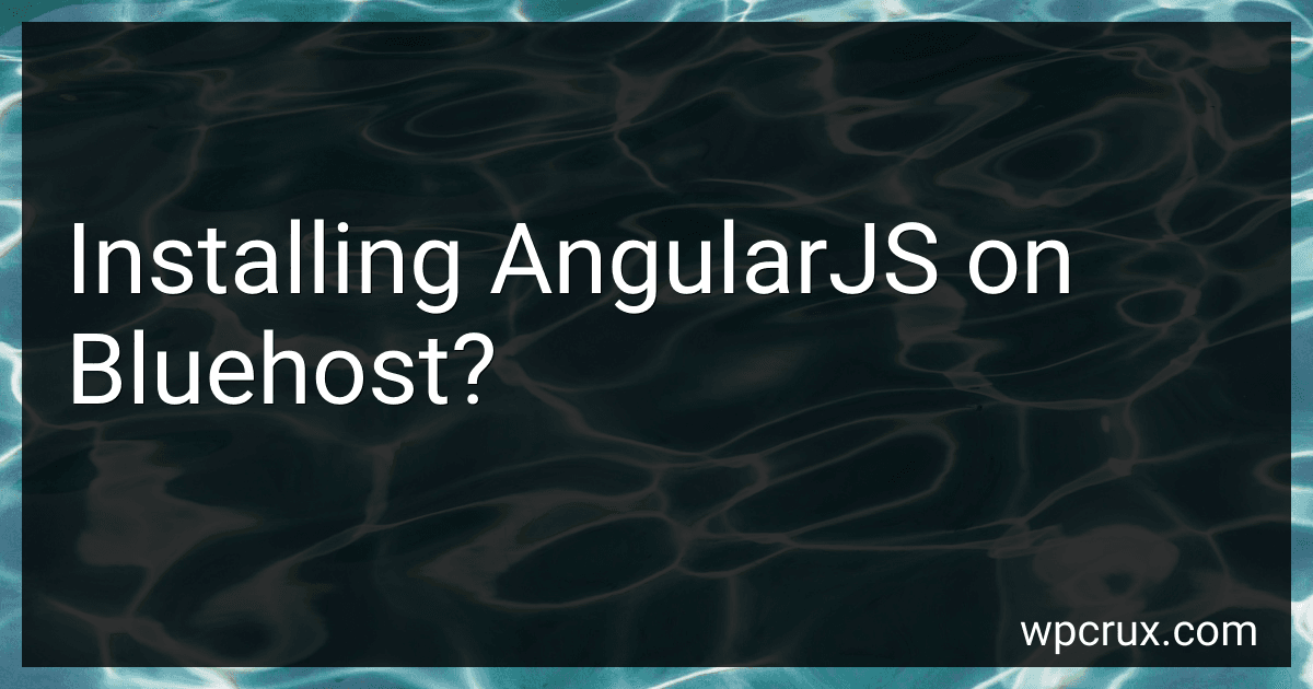 Installing AngularJS on Bluehost? preview