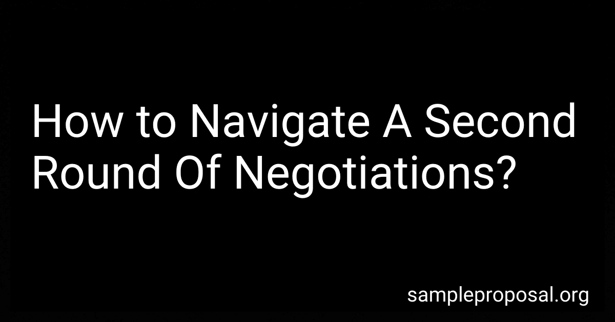 How to Navigate A Second Round Of Negotiations? image