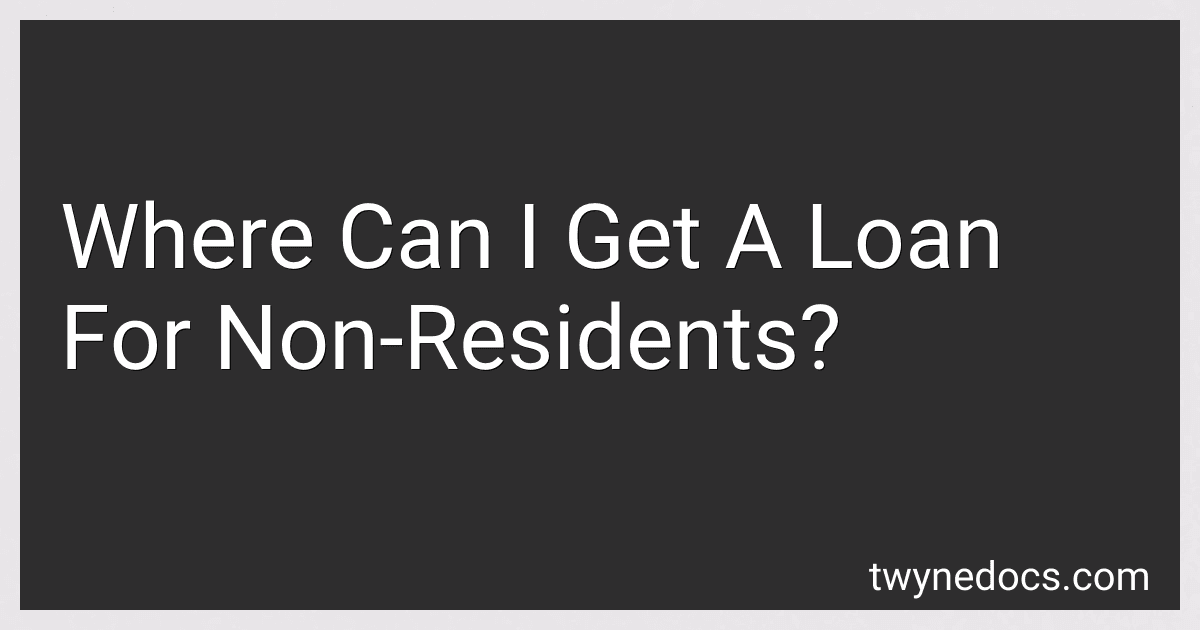 Where Can I Get A Loan For Non-Residents? image