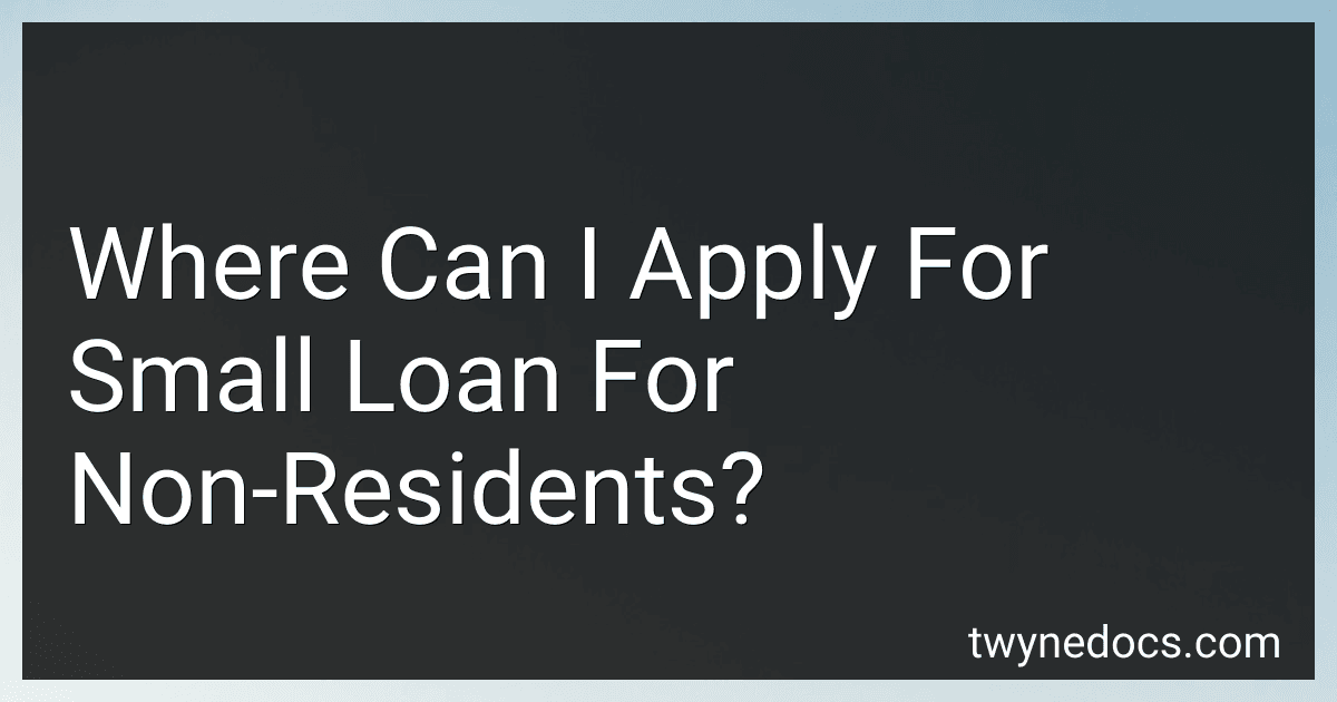 Where Can I Apply For Small Loan For Non-Residents? image