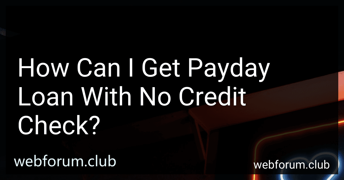 How Can I Get Payday Loan With No Credit Check? image