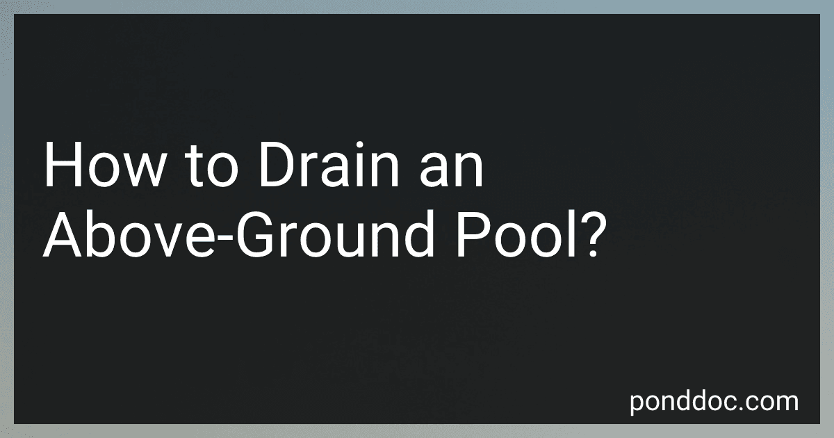How to Drain an Above-Ground Pool? image