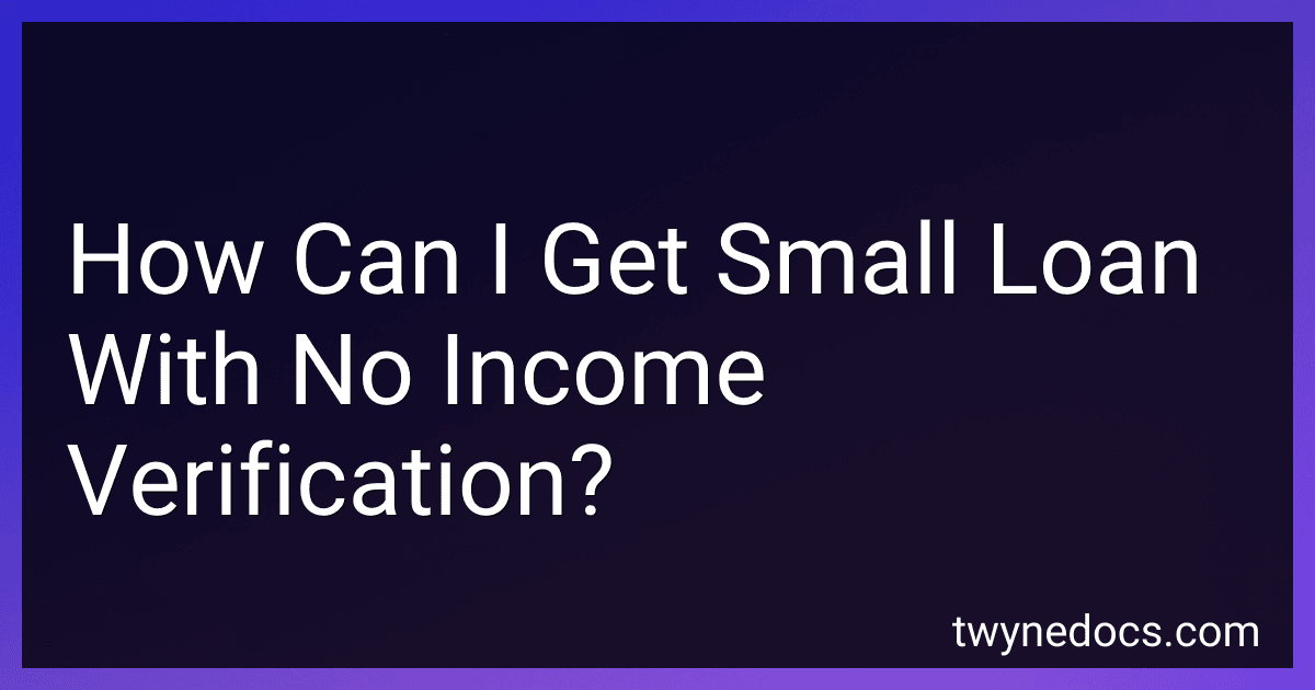 How Can I Get Small Loan With No Income Verification? image