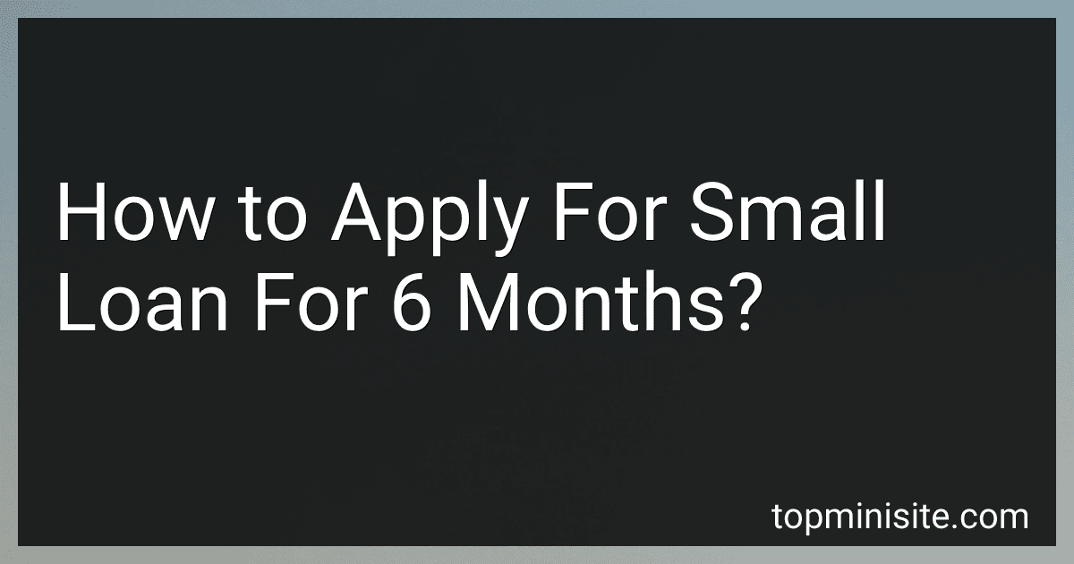 How to Apply For Small Loan For 6 Months? image