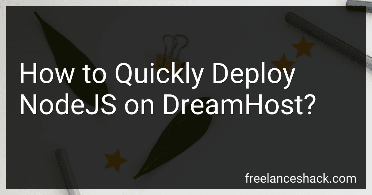 How to Quickly Deploy NodeJS on DreamHost? image