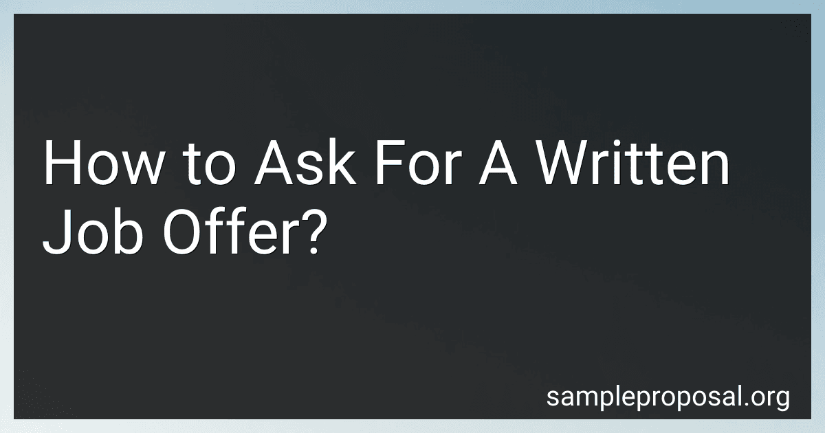 How to Ask For A Written Job Offer? image