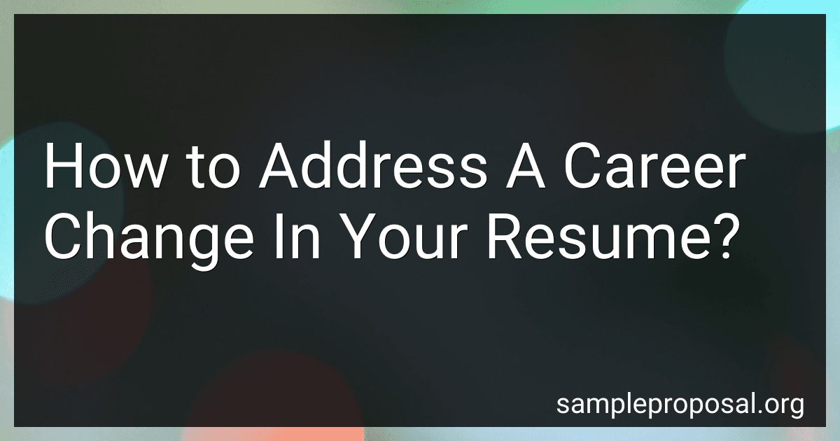 How to Address A Career Change In Your Resume? image