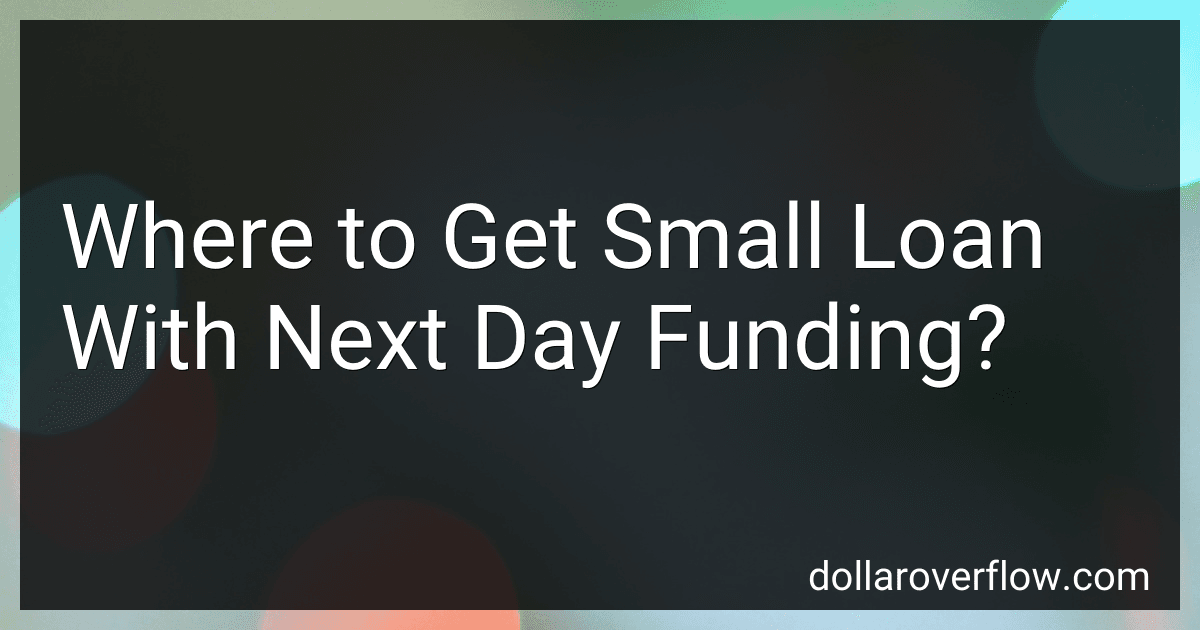 Where to Get Small Loan With Next Day Funding? image