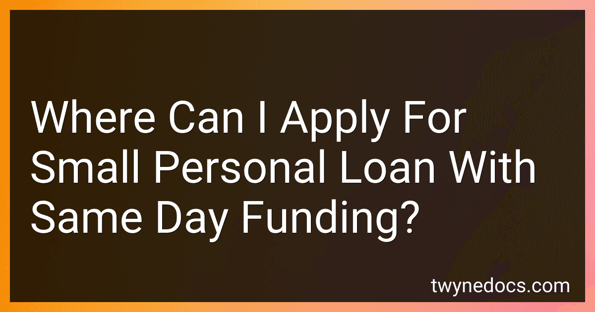 Where Can I Apply For Small Personal Loan With Same Day Funding? image